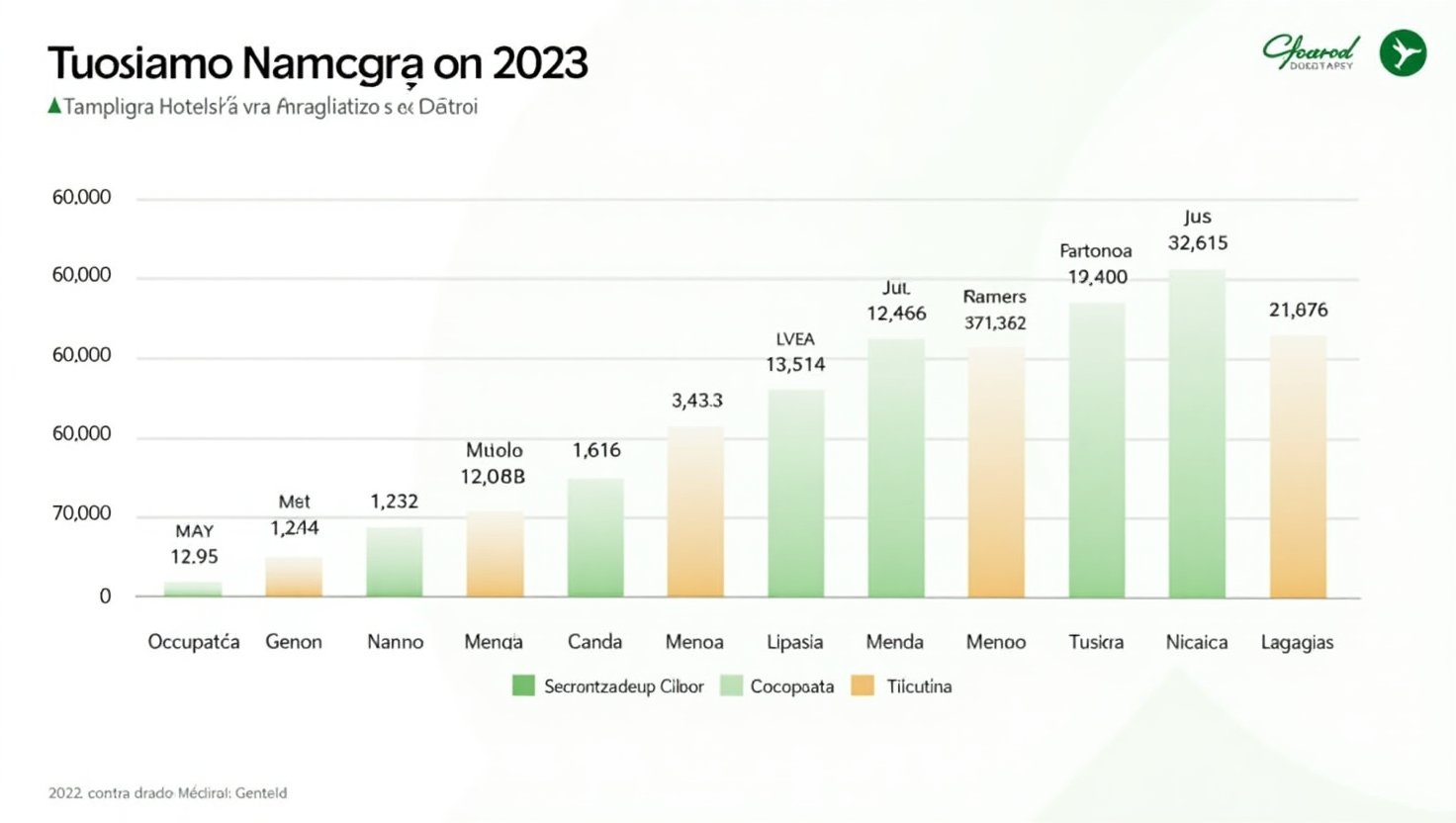 Gráfico de estadísticas de turismo en Mérida